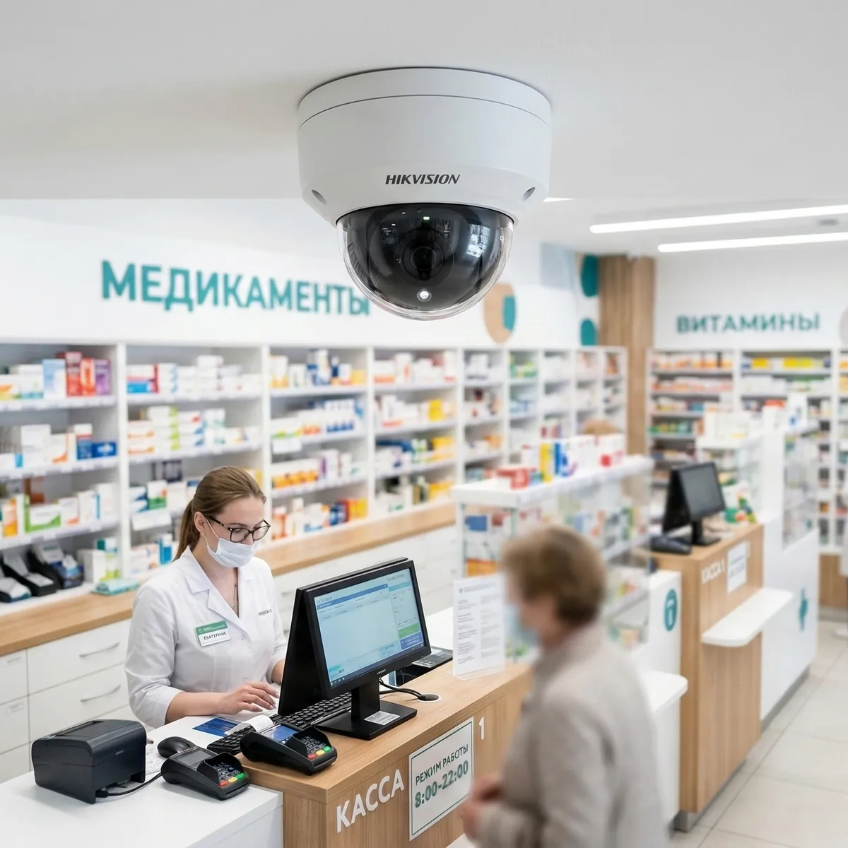 Установка сигнализации и видеонаблюдения в аптеках